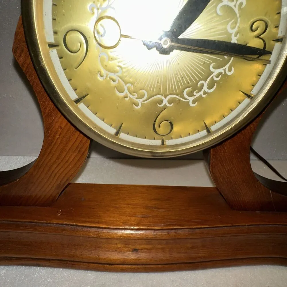 Lanshire ELECTRIC CLOCK MOTOR With Wood Base Stand